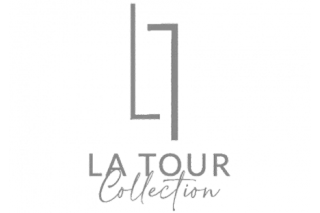 Logo der Marke "La Tour Collection" mit einem stilisierten geometrischen Symbol über dem Text